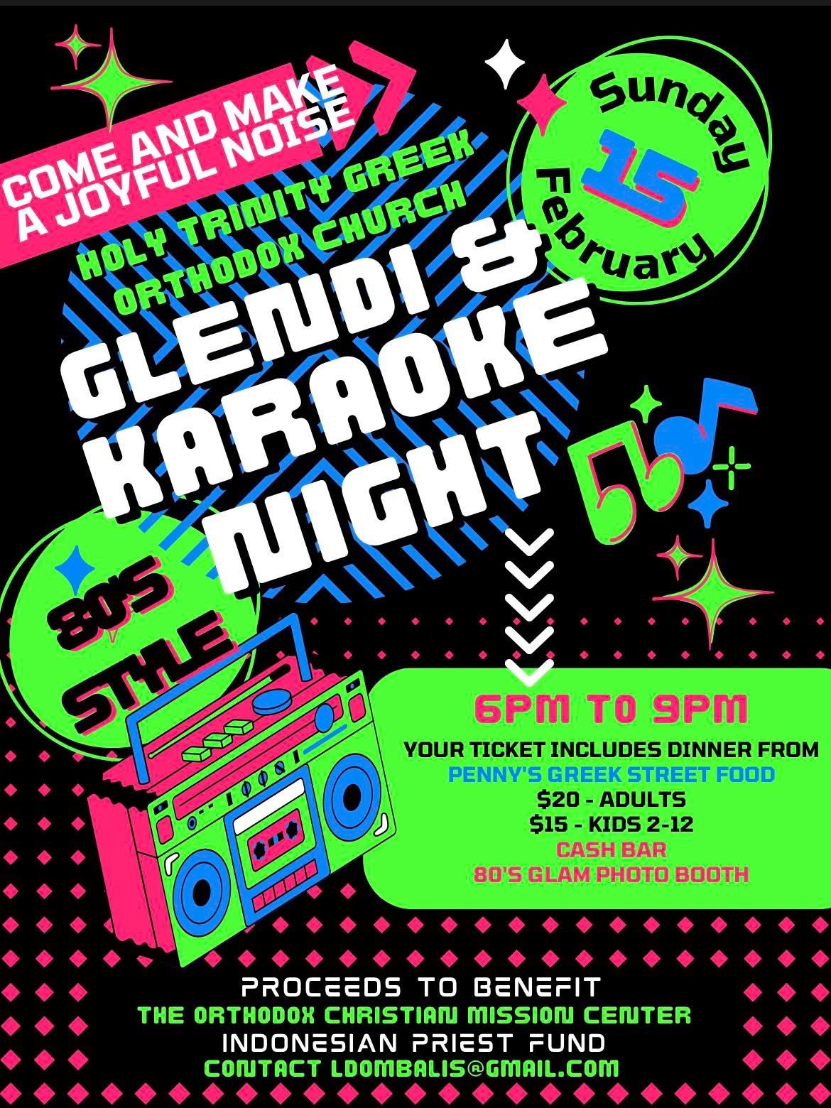 Flyer for Karaoke Night
